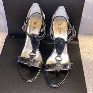 Nicely used black heel